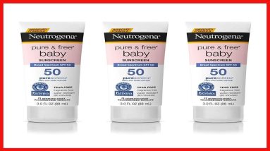 Neutrogena Pure & Free Baby Mineral Sunscreen Lotion with Broad Spectrum SPF 50 & Zinc Oxide, Water 10 1682793035 maxresdefault