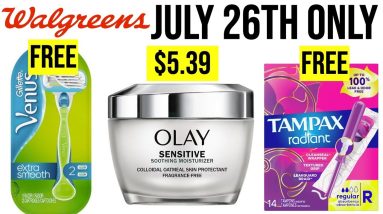 Walgreens **FREE TAMPAX + GILLETTE** JULY 26th ONLY! 14 1690468044 maxresdefault